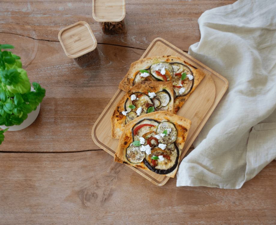 La recette du mois :Tartelette aux légumes rôtis et fromage de chèvre